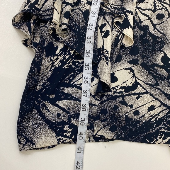 Vintage 80's Dress Flutter Sleeves Threes Company Style Women's 6 - Picture 12 of 14